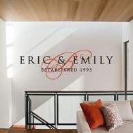 Monogram wall decals, wall lettering, personalized wall decals