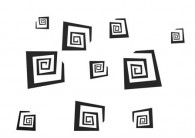 Shapes Swirly Squares Wall Decals