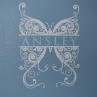 Butterfly monogram Wall Decals