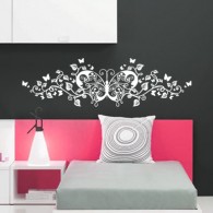 decorative ornate butterfly headboard wall decals