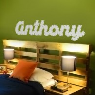 Script Stitch Kids Letters Wall Decal