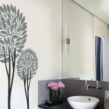 Tree Wall Decals, twin topiary wall decals