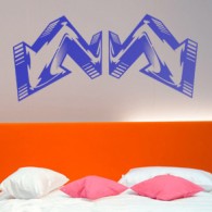 Headboard Wall Decals, geometric wall decals, arrow wall decals, modern urban wall decals
