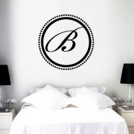 Monogram Wall Decals, elegant monogram decals