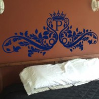 Headboard Wall Decals, decorative wall decal, ornate wall decal